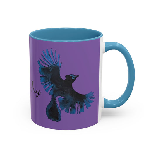 Accent Coffee Mug with Bird Design | Artistic Mug, Unique Gift, Home Decor, Stylish Drinkware, Bird Lover's Gift